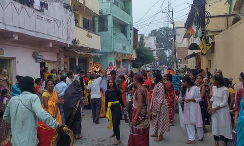 गौरा-गौरी पूजा की जुनाबिलासपुर में रही धूम